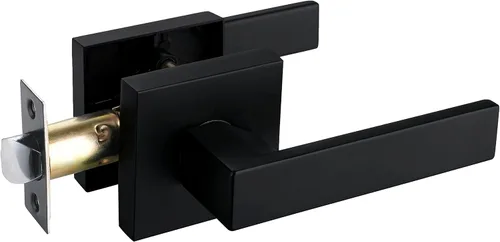 Vista 50 de NEWBANG Manija de palanca de puerta sólida con acabado negro mate
