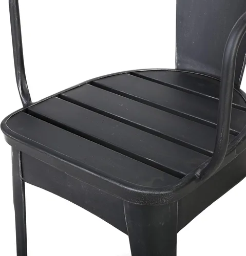 Vista 7 de Juego de mesa y sillas para exteriores 3 unidades, Castro, Negro