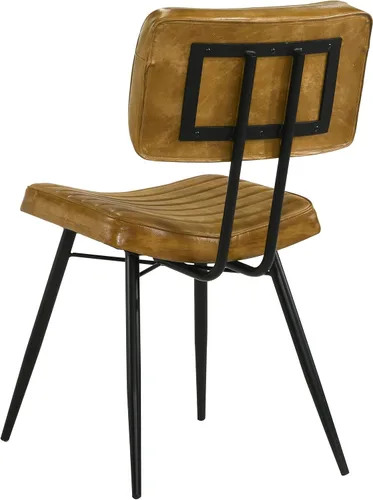 Vista 8 de Coaster Home Furnishings - Misty - Cuero y metal - Sillas laterales de comedor tapizadas con asiento y respaldo copetudos - Comedor y cocina casera