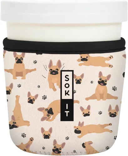 Vista 196 de Sok It IceCreamSok Cubierta de Neopreno Aislante (Floral Abstracto, Pintas de Helado Rectas)