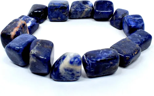 Vista 7 de Piedras pulidas de sodalita azul natural, piedras preciosas pulidas de cristal de cuarzo mineral Cabujones espumosos de África del Sur, 5