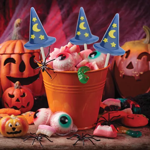 Vista 6 de Cybrtrayd H114 - Molde de caramelo de chocolate para Halloween, sombrero de bruja