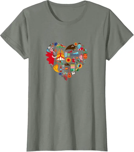 Vista 12 de I Love España Cute Español Orgullo, Madrid Barcelona playera, niños 10, Lemon Limón