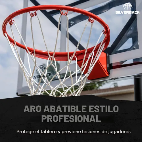 Vista 4 de Silverback NXT. Canasta de baloncesto en tierra de 152 cm con tablero de altura ajustable y diseño QuickPlay NXT 60