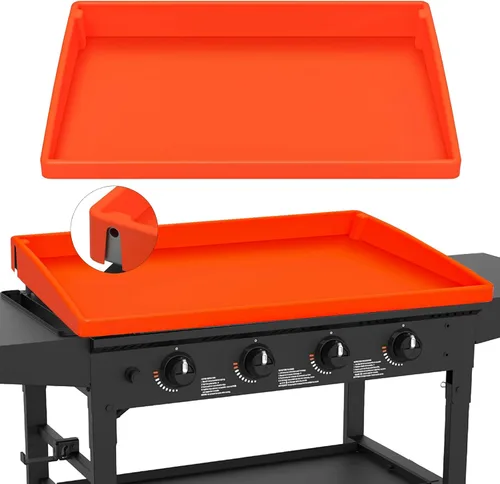 Vista 7 de Tapete de cubierta de parrilla de 17 pulgadas para parrilla Blackstone, accesorios de protección completa para parrilla, tapete de silicona de grado