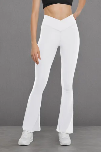 Vista 123 de HEGALY Pantalones de yoga acampanados para mujer, leggings cruzados, suaves, de cintura alta, pantalones casuales de entrenamiento con corte de bota