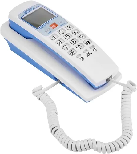 Vista 8 de Teléfonos fijos con cable con identificación de llamadas y dial retroiluminado, consulta de almacenamiento de número de llamada de 30 grupos