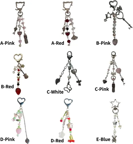 Vista 3 de Lindo llavero Y2k Accesorios para adolescentes y niñas de moda Cosas Preppy Things Y2K Accesorios