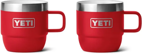 Vista 24 de YETI Rambler - Taza apilable de 6 oz, de acero inoxidable, aislada al vacío para espresso/café, paquete de 2 Verde mar