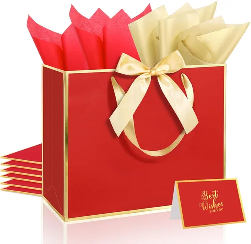 Vista 26 de Ethhqu Bolsas de regalo grandes con asas