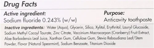 Vista 2 de Spry Pasta dental natural de xilitol de 5 onzas para adultos y niños con flúor, suave para blanquear y remineralizar dientes sensibles, refrescar