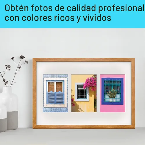 Vista 4 de HP Premium Plus CR666A Papel fotográfico, brillo suave, de 4 x 6 pulgadas. Paquete de 100 hojas.