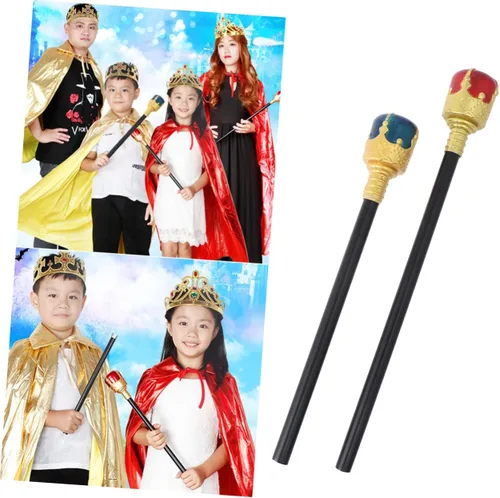 Vista 6 de Toyvian Varita de regalo de trabajo, 2 piezas, regalo para niños, Halloween, cosplay, juguete para niños, cetro de diamantes, varita de diamante