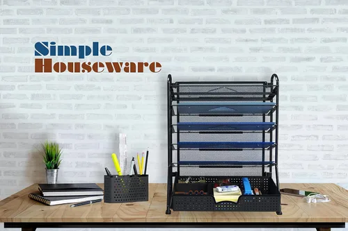 Vista 8 de Simple Houseware Organizador de archivos de escritorio de 6 niveles