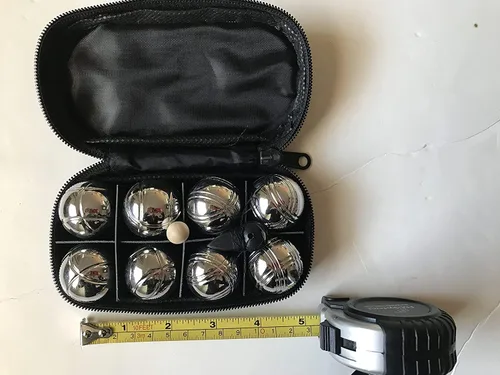 Vista 3 de BuyBocceBalls Listing - 8 Bola 1.378 in Metal Mini Bocce/Petanca Set con Bolsa Azul - Individual