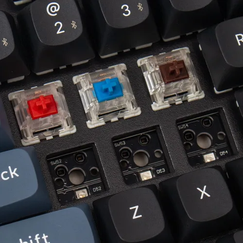 Vista 6 de Keychron K8 Pro Teclado mecánico inalámbrico personalizado QMKVIA programable Bluetoothretroiluminación blanca con cable sin llave con interruptor