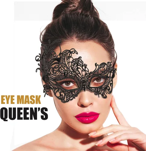 Vista 3 de MYMENU Máscaras de mascarada para mujer, de encaje, veneciano, Halloween, carnaval, para fiesta, disfraces, cosplay, Mardi Gras