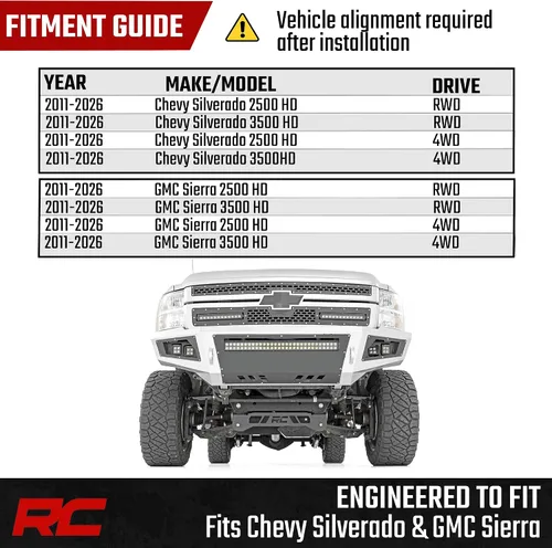 Vista 4 de Kit de tirante HD Rough Country para Chevy/GMC 2500HD/3500HD 2011-2024 - 11016