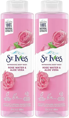 Vista 15 de St. Ives Gel de baño refrescante limpiador de agua de rosas y aloe vera hecho con limpiadores a base de plantas y extractos 100% naturales, 16 onzas