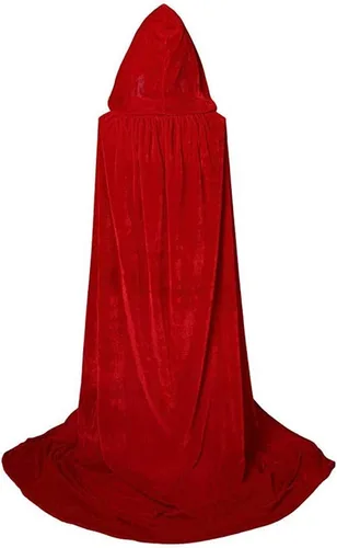 Vista 3 de Vestido de Halloween para mujer 2022 con parte superior de color, disfraz de muerte, capa larga, mago, bruja SS