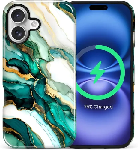 Vista 125 de Funda Compatible con iPhone 13/14 [Compatible con MagSafe] Protección de Doble Capa de Cáscara Dura Híbrida, Funda Magnética Protectora a Prueba