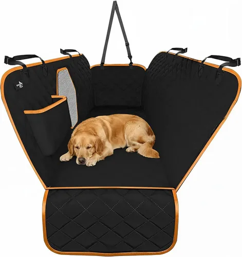 Vista 11 de Active Pets - Funda de asiento trasero para perros, hamaca XL para perro con ventana de malla, antideslizante, impermeable, protector de asiento