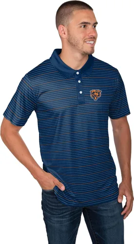 Vista 23 de FOCO Mens NFL Team Logo Striped Polyester Polo Short Sleeve Shirt