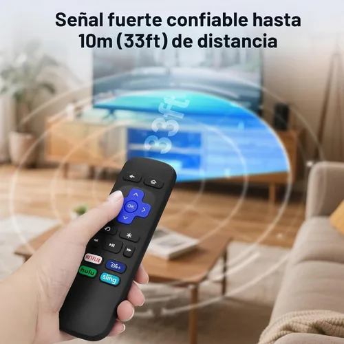 Vista 6 de Mando a distancia de repuesto para Roku Box/Express/Premiere-NO para Stick