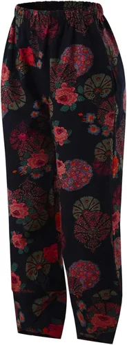 Vista 4 de QULSE Pantalones capri para mujer, pantalones palazzo, pantalones de descanso de pierna ancha, pantalones recortados, pantalones holgados