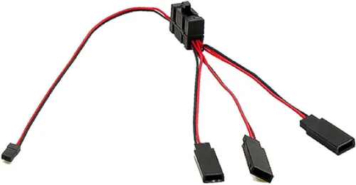 Vista 4 de DAGIJIRD 1/10 RC Crawler Car Cable de luz de alambre de 3 vías con interruptor para SCX10 TRX-4