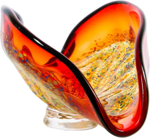 Vista 7 de Dale Tiffany AV13100 - Jarrón de cristal artístico de la colección Indiana en acabado múltiple, 7.00 pulgadas, multicolor