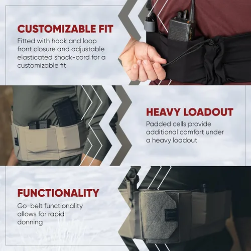 Vista 3 de Vertx Mens Clutch Unity Tactical Belt, Modular Mission Belts for Men, Gun Holster Radio Mag Pouch for CCW Concealed Carry