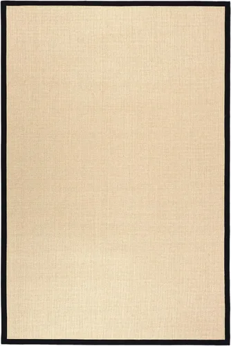 Vista 85 de Alfombra de sisal Safavieh, de color maíz y negro, tejida a mano, de la colección de fibras naturales; 5 x 8 pulgadas, NF441A, Tela, Gris / Gris