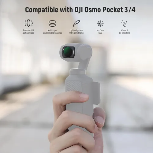 Vista 2 de NEEWER Filtro ND2-32 variable compatible con DJI Osmo Pocket 3, filtro magnético ND ajustable de 1 a 5 paradas limitadas, accesorios para cámara
