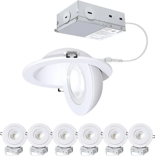 Vista 17 de POPANU 7W luces LED empotrables de 3 pulgadas con cardán giratorio, luz descendente direccional ajustable en 360°, iluminación de embutido regulable