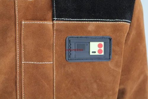 Vista 8 de Star Wars Han Solo Story Premium Faux Suede - Chaqueta de piel marrón
