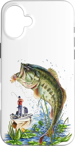Vista 23 de Fishing Graphic Large Mouth Bass Fish - Fisherman Case for iPhone 17