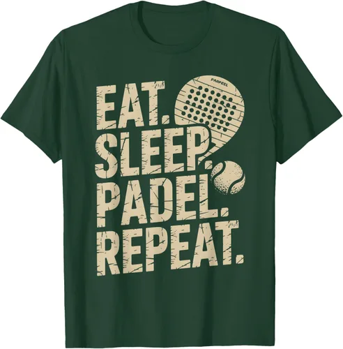Vista 96 de Camiseta Eat Sleep Padel Repeat Padel Jugador de Tenis