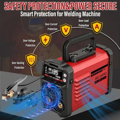Vista 6 de MMA-135PRO Soldador de palo 110V, Lift TIG 2-en-1 Mini soldador para Rojo