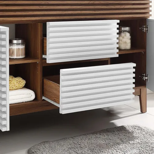 Vista 92 de Modway Render 23.5" tocador de baño en nogal (lavabo no incluido)