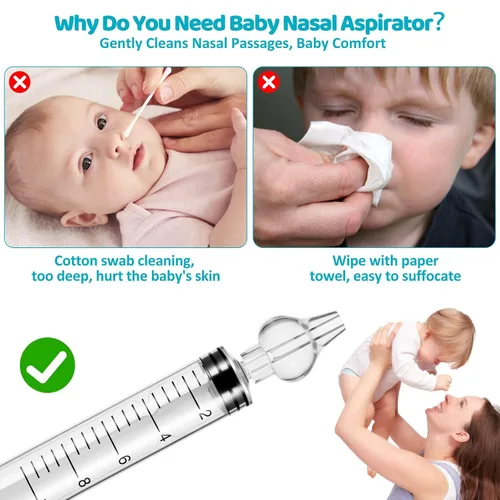 Vista 3 de Aspirador nasal para bebés, sistema de enjuague sinusal profesional para bebés, limpiador nasal portátil, dispositivo de enjuague rápido para bebés