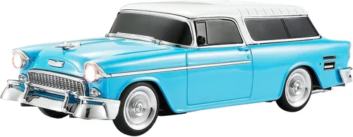 Vista 13 de Altavoz Bluetooth retro en forma de automóvil, calidad de sonido de alta definición, emparejamiento TWS, múltiples salidas de interfaz, altavoz Verde