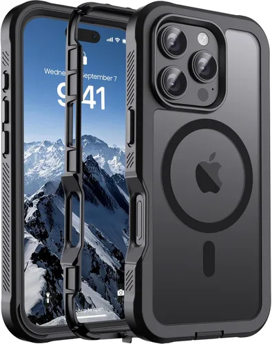 Vista 32 de jaroco - Funda magnética compatible con MagSafe para iPhone 11 de 6.1 pulgadas; protección de grado militar contra caídas, de doble capa