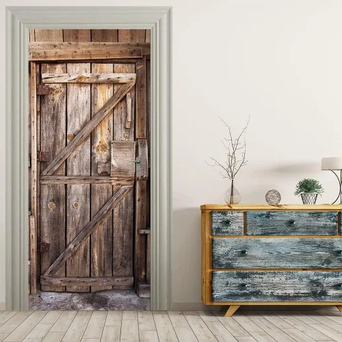 Vista 55 de Adhesivos 3D para puerta, murales para despegar y pegar, puerta de madera, papel tapiz autoadhesivo, extraíble, PVC, impermeable, póster para Puerta