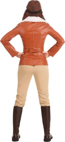 Vista 5 de Disfraz de Amelia Earhart de lujo para mujer, Marrón