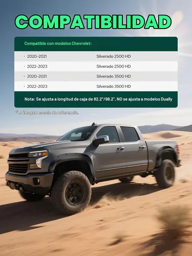 Vista 3 de YHTAUTO Guardabarros estilo remachado con pernos de bolsillo con kit de hardware para Chevy