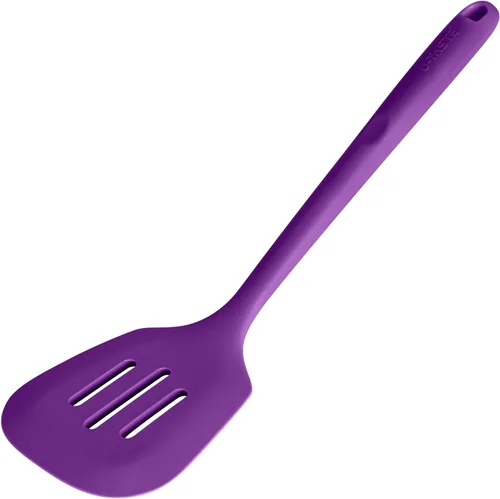Vista 11 de U-Taste Espátula ranurada de silicona, 13.6 pulgadas de largo/3.7 pulgadas (2) Negro (ranurado)