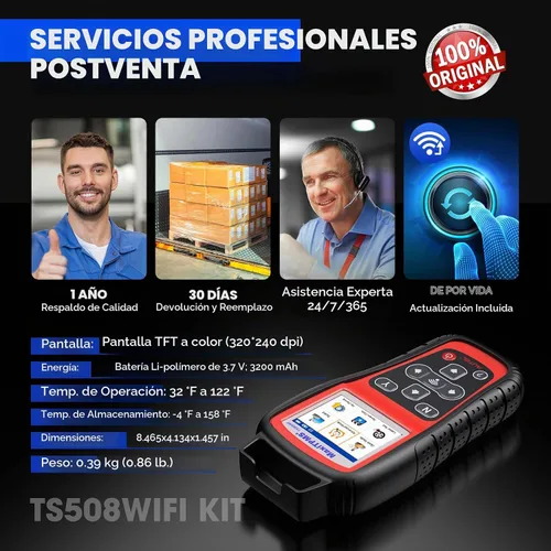 Vista 9 de Autel Kit de herramienta de programación TPMS TS508WF, herramienta de reinicio TPMS con 8 sensores universales MX, versión WiFi de TS408 TS508 TS501