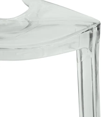 Vista 6 de LeisureMod Cornelia - Silla de comedor de plástico moderna en transparente (juego de 4)