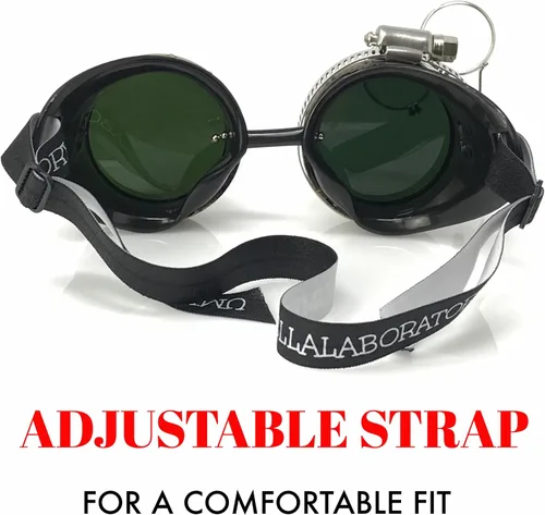 Vista 19 de UMBRELLALABORATORY Gafas de estilo victoriano Steampunk con diseño de brújula y lupa ocular, gafas para rave